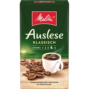 Melitta Kaffee Cafe Auslese Klassisch, gemahlener Kaffee, Arabica & Robusta, 500 g