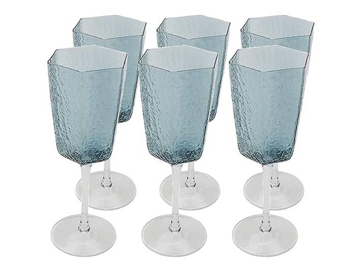 Kare Design Rode Cascata wijnglazen, set van 6