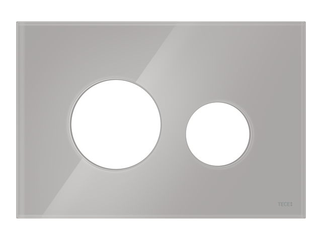 Tece loop Blende für WC-Betätigungsplatte Glas titan glänzend, 9240616 9240616
