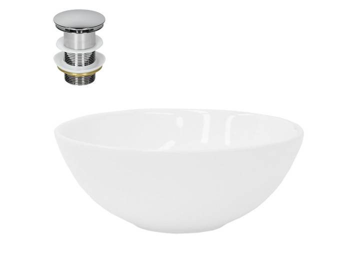 Ml-Design Waschbecken, Weiß, Keramik, 28x11.6x28 cm, Badezimmer, Waschbecken & Armaturen, Waschbecken