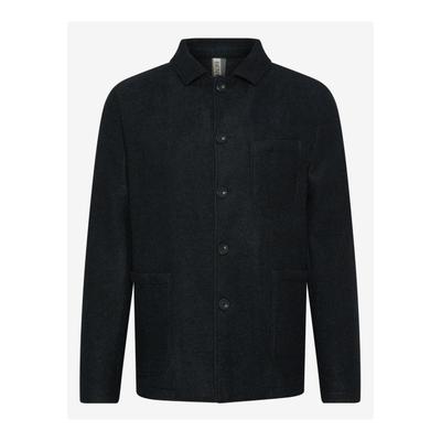 Winterjacke BENVENUTO. "BENVENUTO. Overshirt", Herren, Gr. 56, schwarz (dunkelblau), Casual, regular fit, Jacken Winterjacke, Markante Wolloptik