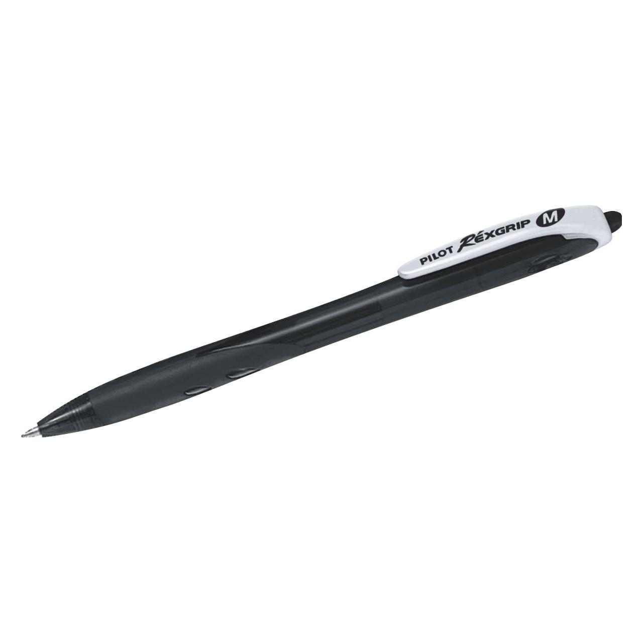 Pilot Rexgrip, Refillable, Black (10x) (324741)