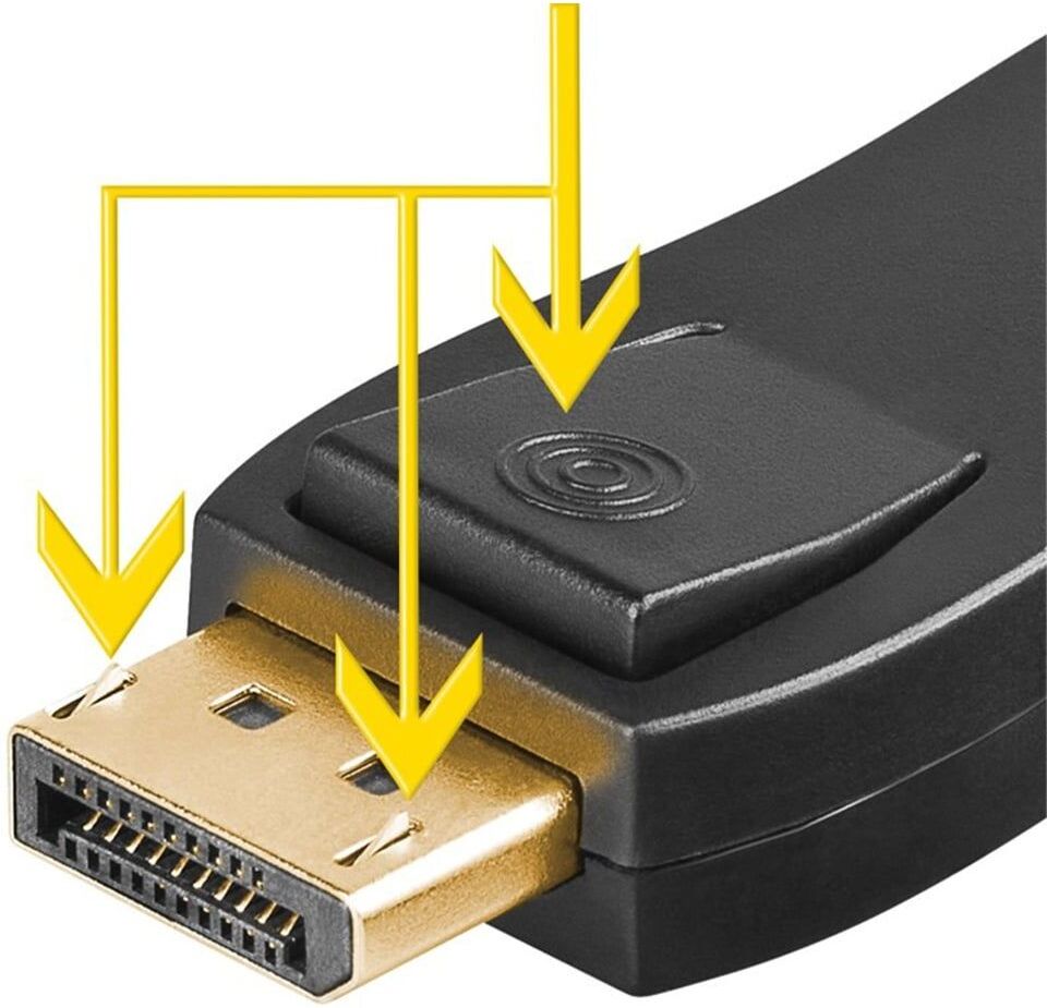 Goobay Displayport-Kabel High Speed 1.2 - 4K & 3D - 2 Meter - Schwarz