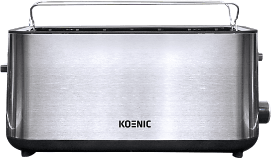 Tostadora - KOENIC KTO 4325 M, 1470 W, 2 ranuras, 4 rebanadas, 7 niveles tostado, Acero inoxidable