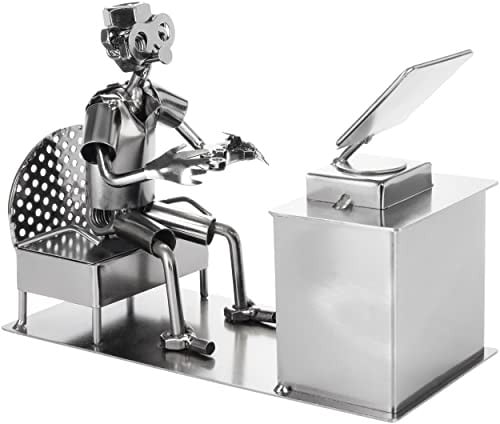 BRUBAKER Schroef Figuur Gamer met Controller - Handgemaakte metalen gamer decoratie voor op tafel