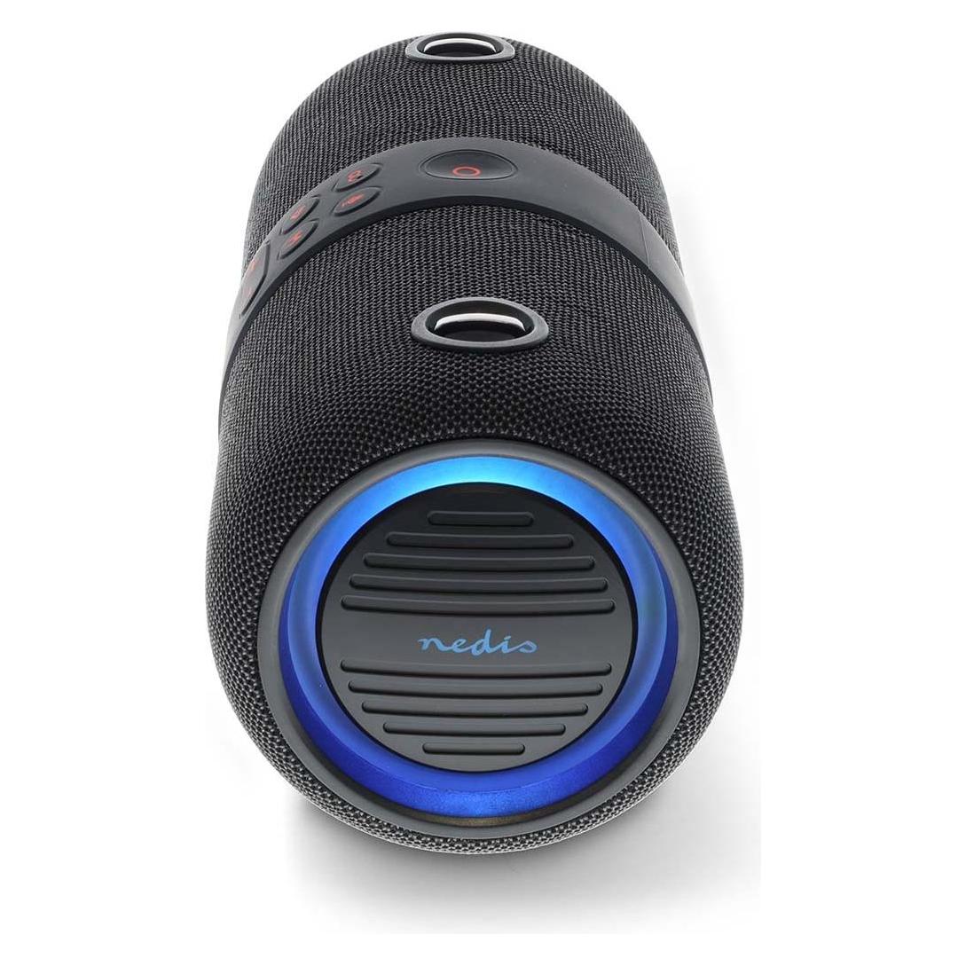 Nedis Bluetooth-Lautsprecher - max. Batteriespielzeit: 6.5 Std - Handgerät - 40 W - Stereo - Eingeba (SPBT2480BK)