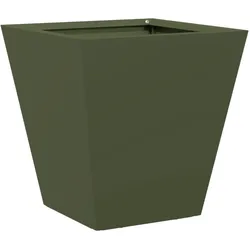 Helloshop26 - Hochbeet/Pflanzkasten in Olivgrün für Pflanzen Blumen und Terrasse/Garten 30 x 30 x 30 cm grüner Stahl 02_0038691