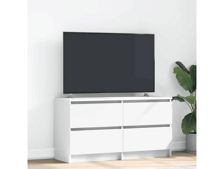 Blanc Cabinet TV - Meuble TV pour Télévision - 1 PC - Montage facile - blanc 100x35x54cm - Bois d'ingénierie57983749451