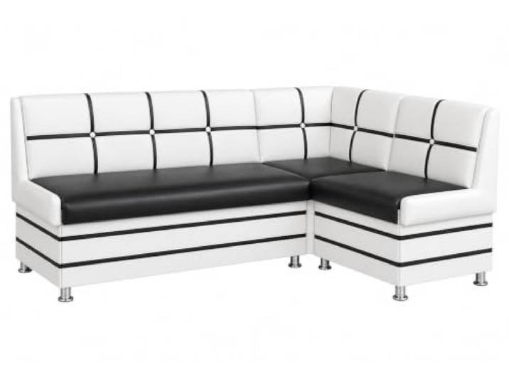 Rodnik Eckbank mit Tisch und Stauraum Korsika Maxi 213x142cm (schwarz/weiß, ohne Tisch)