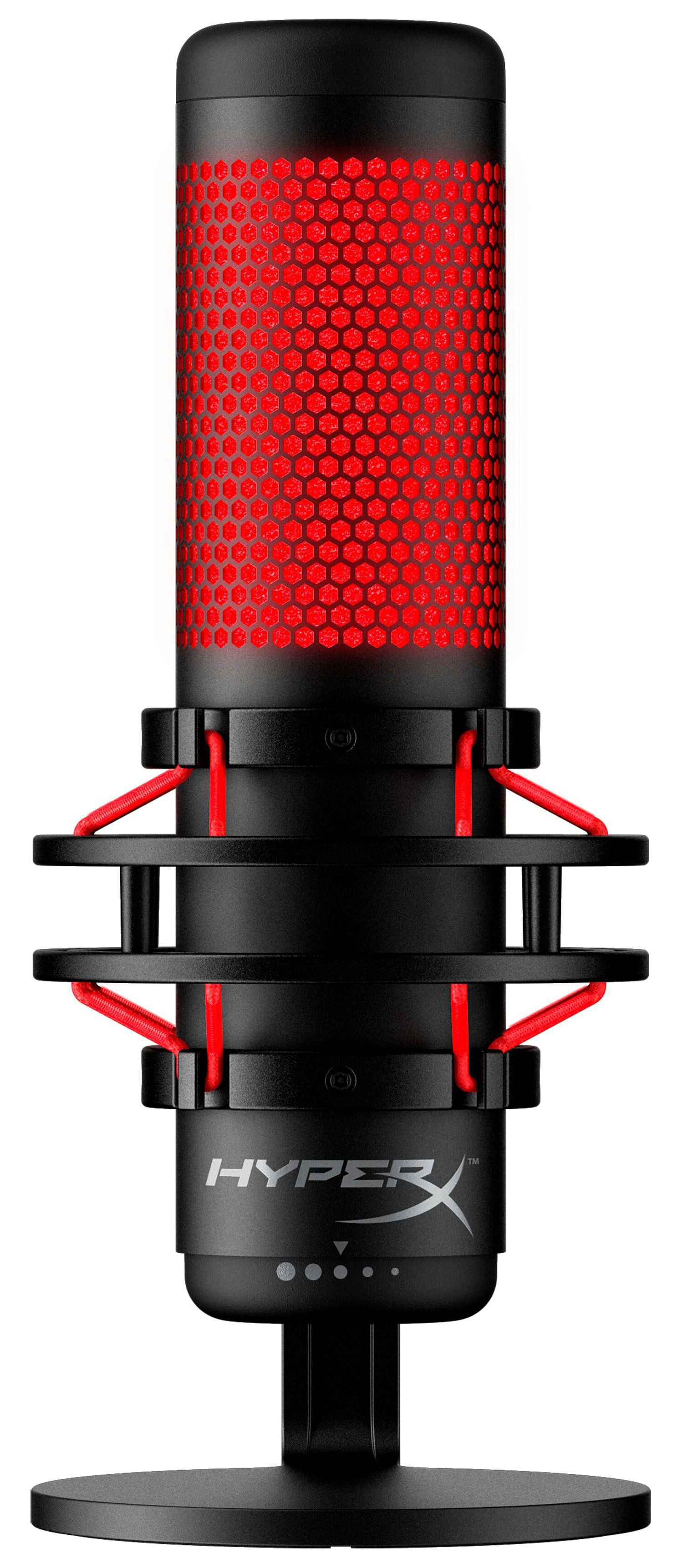 HyperX QuadCast USB Mikrofon mit roter Beleuchtung 4P5P6AA