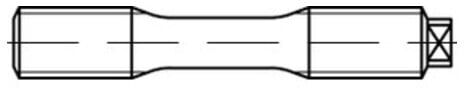 DIN 2510 Form L Dehnschraube M24x130 1.7709 (21CrMoV5-7) blank m. 2 Muttern ; Industrial Quality Supplies (025103040240130)