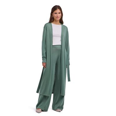Cardigan FALKE "Pure Merino Wool", Damen, Gr. S, sea breeze (7496), Strickjacken