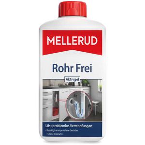 Mellerud Rohrreiniger 2003109151, Rohr Frei, Gel, für Küche, Bad und Toilette, Wirkzeit 30 min, Flasche 1 Liter