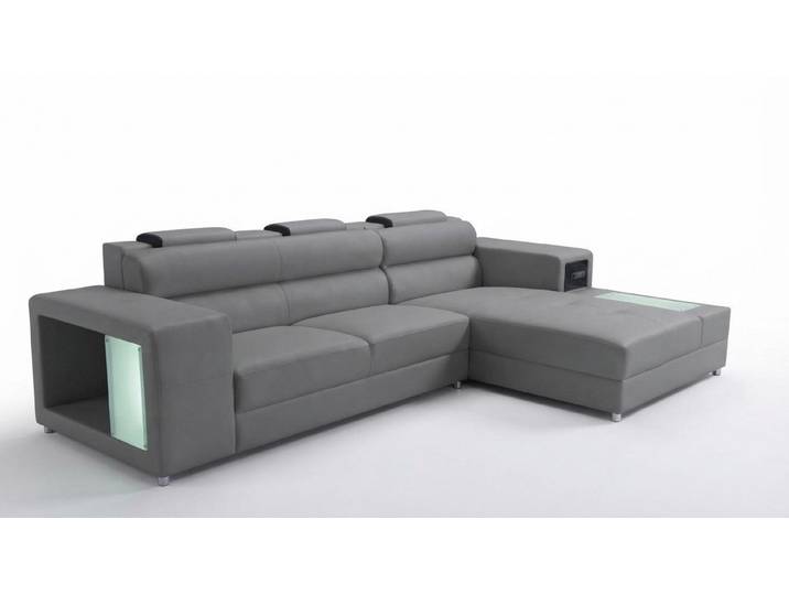 JVmoebel Ecksofa Elegantes Leder-Sofa mit USB-Anschluss und großzügigem Platzangebot, Made in Europa