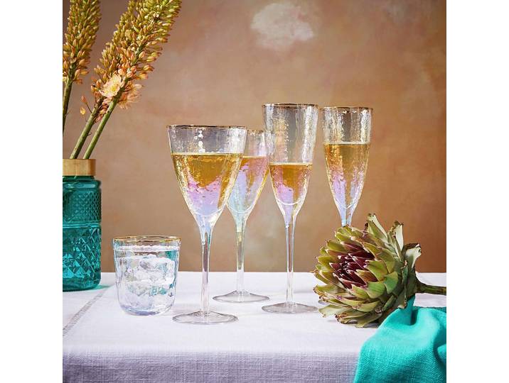 Champagnerflöte 6er-Set Ø 7cm Durchsichtig/Durchsichtig