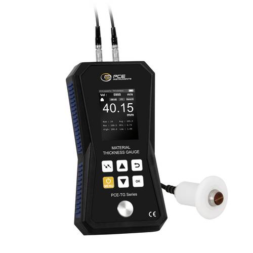 PCE Instruments Materialdickenmessgerät PCE-TG 150A HT |1,2 ... 300mm |Sensor 5MHz Ø10mm |Hochtemperaturprüfkopf |IP52
