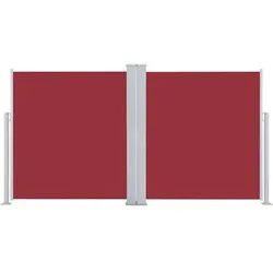 vidaXL Ausziehbare Seitenmarkise Rot 160 x 600 cm
