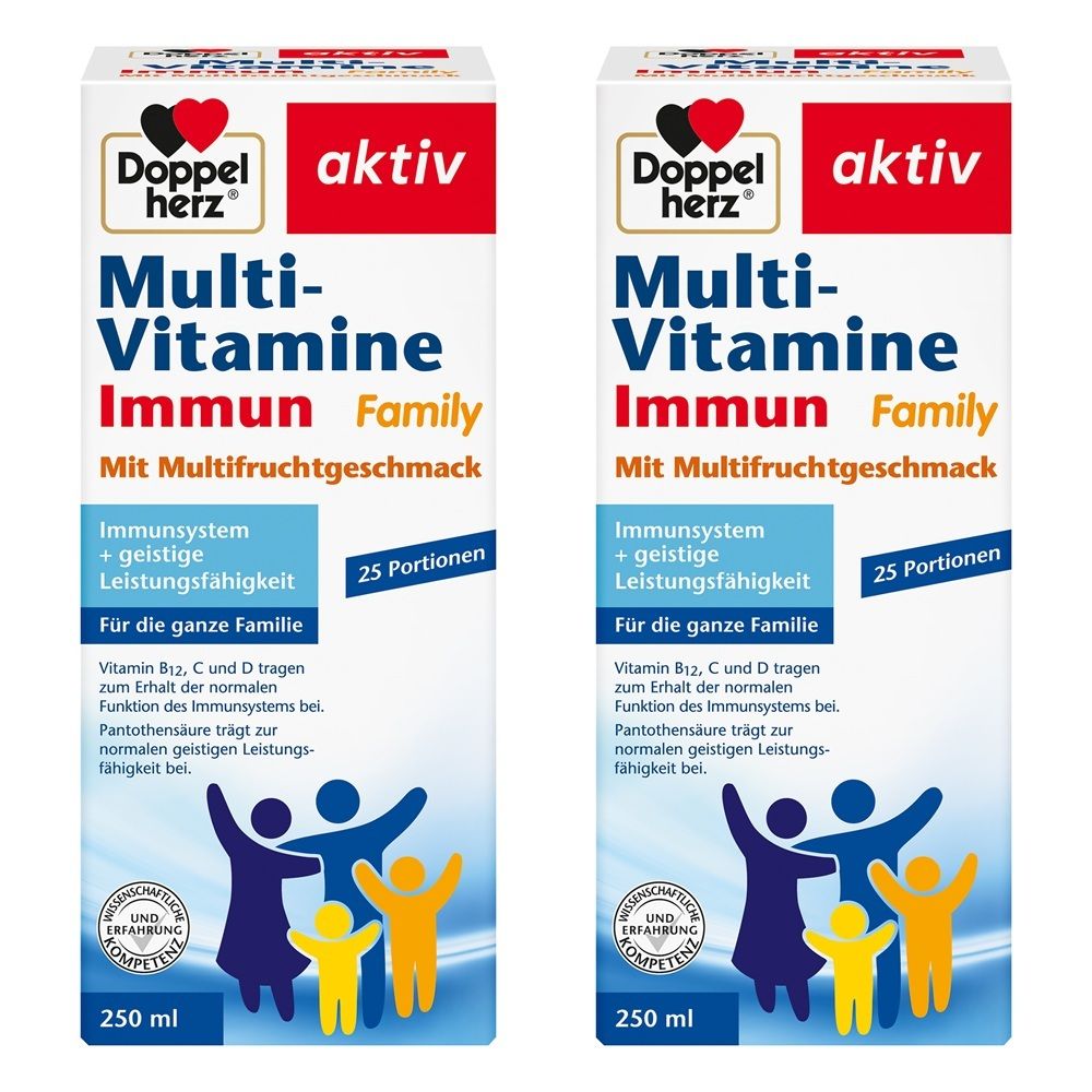 Doppelherz Multi-Vitamine Immun Family flüssig 2x 2x250 ml Flüssigkeit