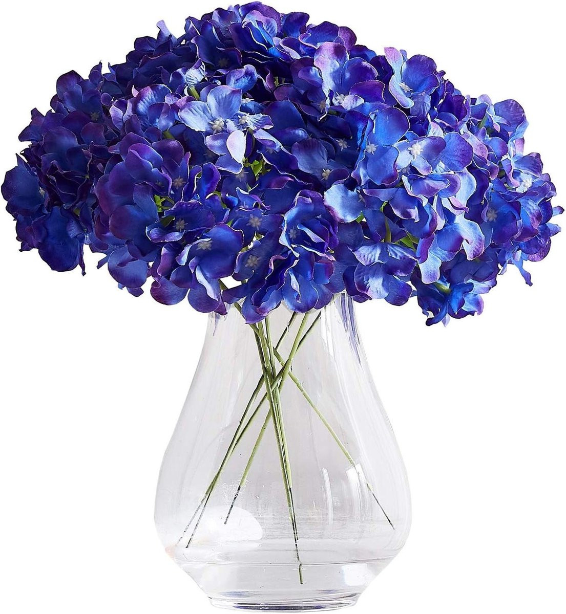 Set van 10 kunstmatige zijden Hydrangea bloemen voor bruiloft decoratie - Lavendel