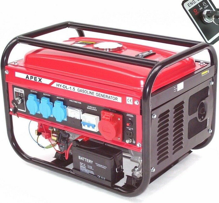 Elektro-Start Benzin Stromerzeuger 9500E Generator 230V 400V Stromaggregat 66265