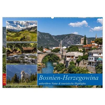 Bosnien-Herzegowina, unberührte Natur und touristische Highlights (Wandkalender 2027 DIN A2 quer), CALVENDO Monatskalender