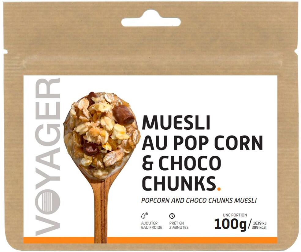 Voyager  - Muesli Pop Corn & Choco Chunks 100 g. - Repas Lyophilisé