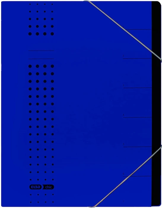 ELBA 5 Ordnungsmappen chic 7 Fächer blau