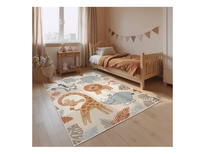 HANSE Home Kinderteppich Savanna, rechteckig, Höhe: 10 mm, Pflegeleicht, Weich, Kinderzimmer, Spielteppich, Spielunterlage