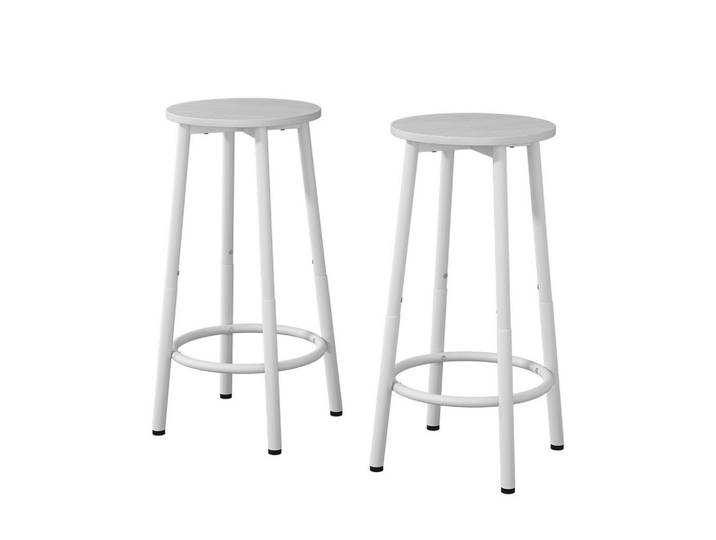 Vicco Barhocker Edmonton Weiß 31.5 x 64 cm 2 Teile, Holzwerkstoff, Rechteckig, 31.5x64x30 cm, Esszimmer, Barmöbel, Barhocker