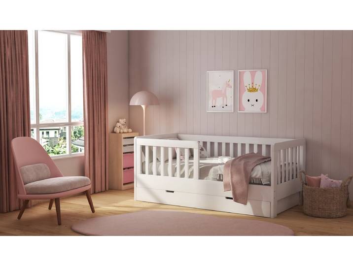 Born Lucky ® Peuterbed Met Lade Joan 70 x 140 cm Wit