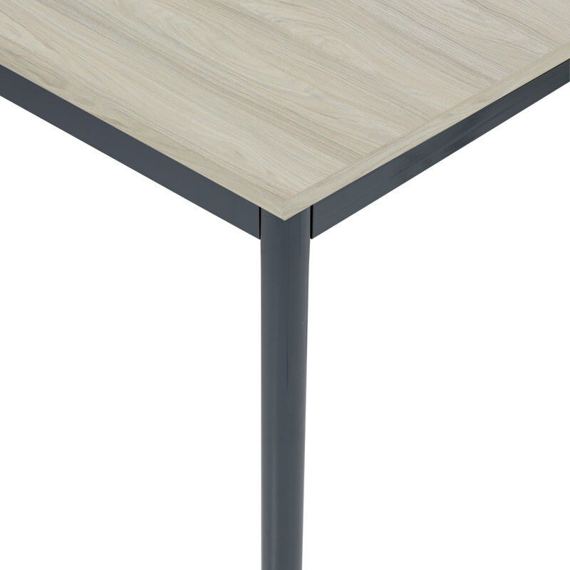 B2B Partner Esstisch BASIC, 200x80 cm, dunkelgraues Metallgestell, Eiche natur