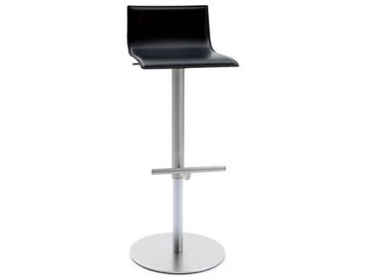 Barhocker Thin Lapalma Sitz Leder schwarz, Designer Karri Monni, 37x70-95x43 cm