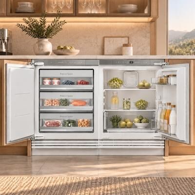 Ca'Lefort 48 in.Panel Ready Built-In Refrigerator Freezer Set, Custom Cabinetry Combo