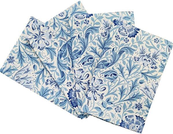 William Morris Blue Compton Pack Of 4 Napkin