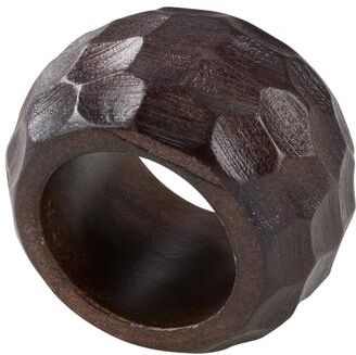 Saro Lifestyle Chunky Mango Wood Napkin Rings (Set of 4)