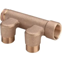 Viega Sanfix Verteiler 106027 G 3/4 - 3-fach, Rotguss