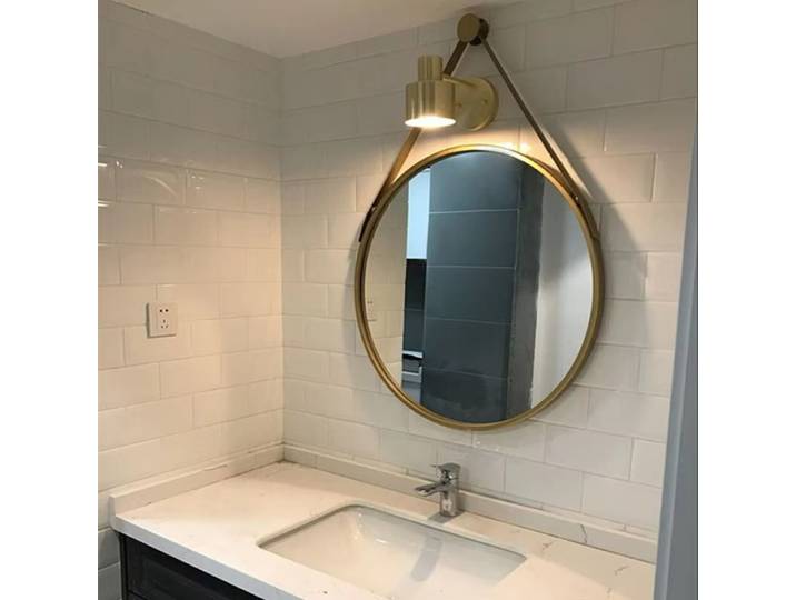 Miroir de bain nordique hôtel salle de bain couloir décoration murale cintre miroir cadre toilette Dressing miroirs bain décor miroir mur