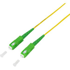 LogiLink Glasfaserkabel FPSSC00, Singlemode, SC/APC auf SC/APC, Simplex, OS2 (100 Gbit/s), 0,5m
