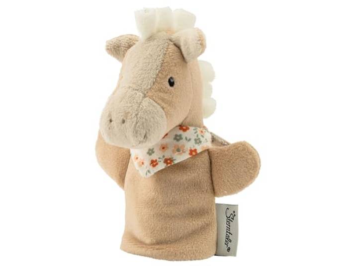 Sterntaler Fingerpuppe Pferd Sunny - weiches Fingerspielzeug für Kinder - zum Erzählen, Kuscheln & Sprachförderung – Perfekter, Kleiner Spielkamerad & Geschenkidee – ideal unterwegs, lichtbeige