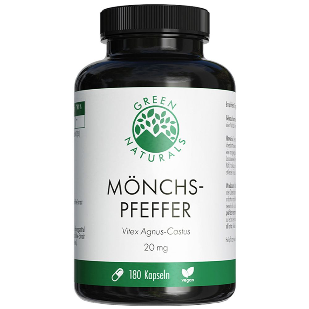 Green Naturals Mönchspfeffer 20mg hochdosiert Kps. 180 St Kapseln