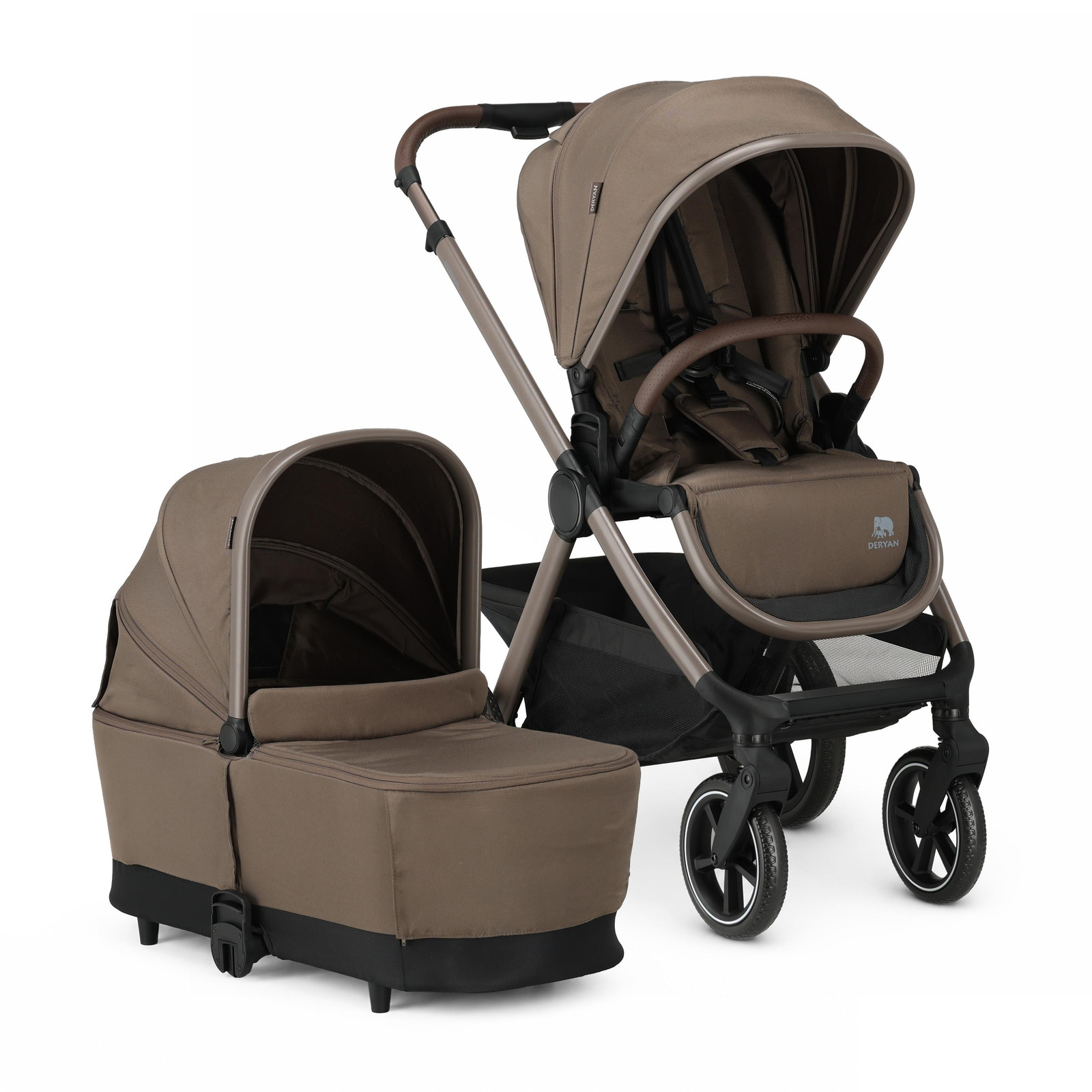 Deryan Naya 2-in-1 kinderfiets - Opvouwbaar - Bruin