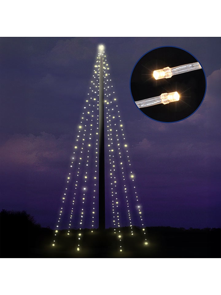 Hollybell LED-Fahnenmast-Lichterkette - EEK G (A bis G) - (L)1000 cm - onesize