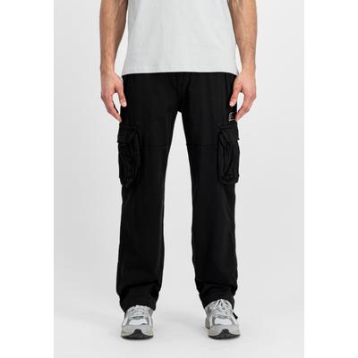 Cargohose ALPHA INDUSTRIES "Jet Pant", Herren, Gr. 28, Normalgrößen, schwarz, Obermaterial: 100% Baumwolle. Futter: 100% Baumwolle, Hosen Cargohose