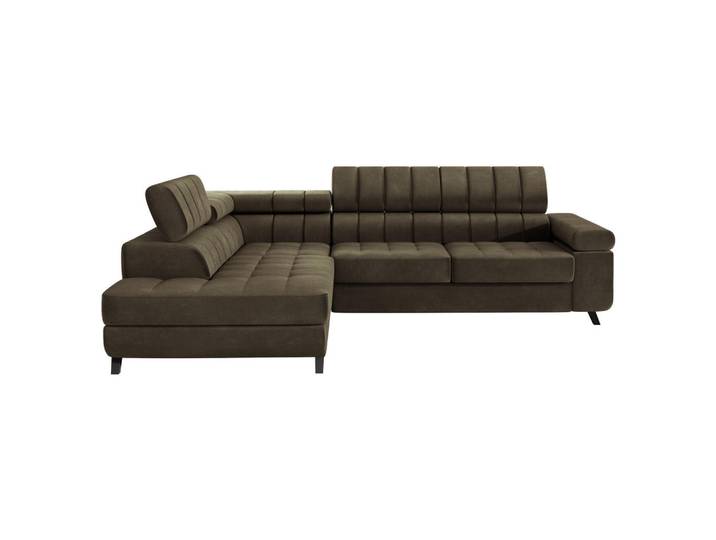 Mirjan24 Ecksofa Nord, Seite: Links, Dunkelbraun, L-Form, 264x203 cm, Wohnzimmer, Sofas & Couches, Wohnlandschaften, Ecksofas