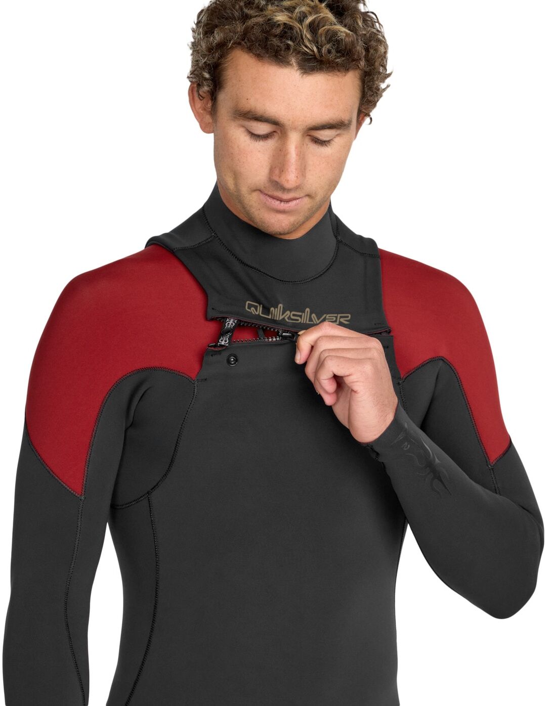 Neoprenanzug QUIKSILVER "2/2mm Mercury", Herren, Gr. L180-185cm77-86kg, high risk rot, Obermaterial: 87% Polyester, 13% Elasthan., Sportanzüge Neoprenanzug high risk rot L180-185cm77-86kg