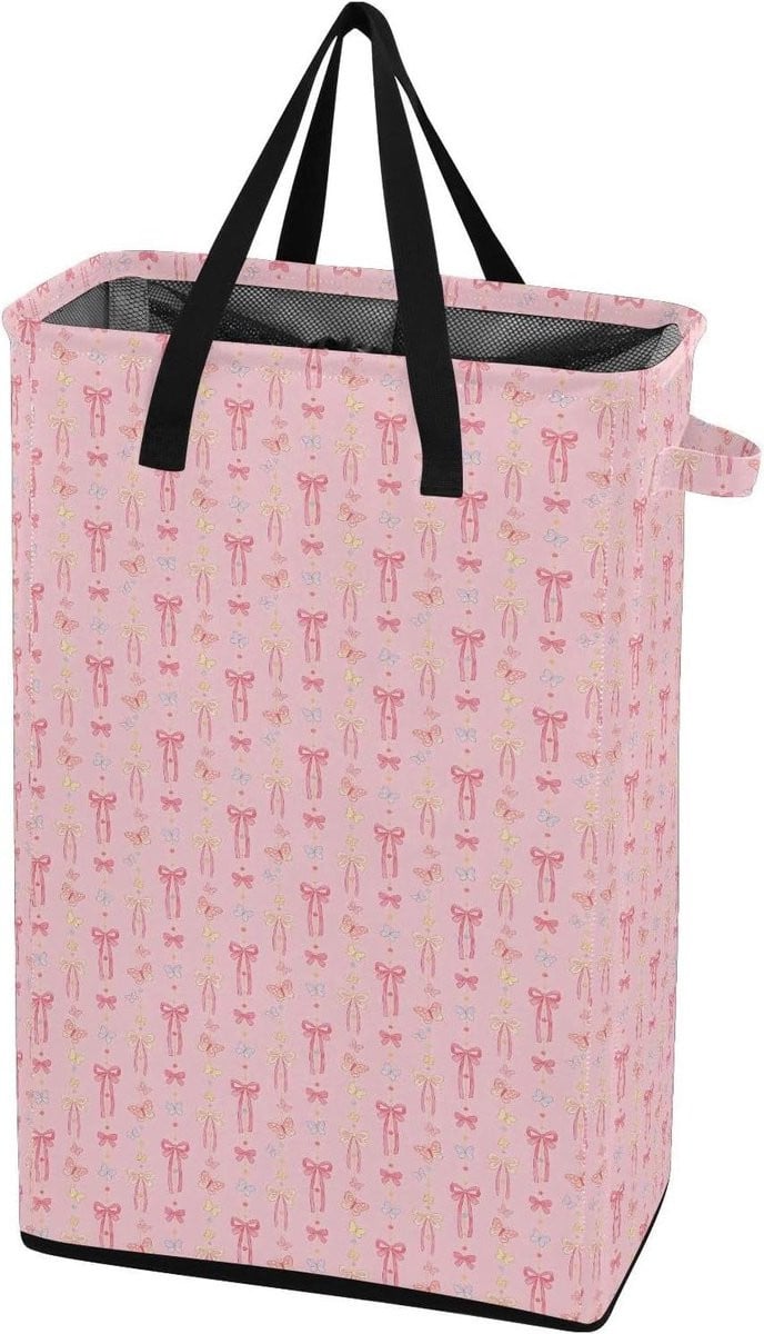 Wasmand kledingmand 48 liter roze