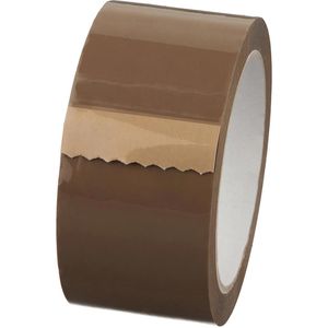 Supra Packband Pro Extra, PP, braun, 50mm x 66m, leise abrollbar