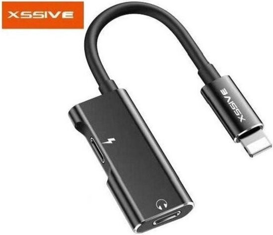 XSSIVE Digitale Audio Converter Adapter Splitter met 2x iPhone-aansluiting, zwart