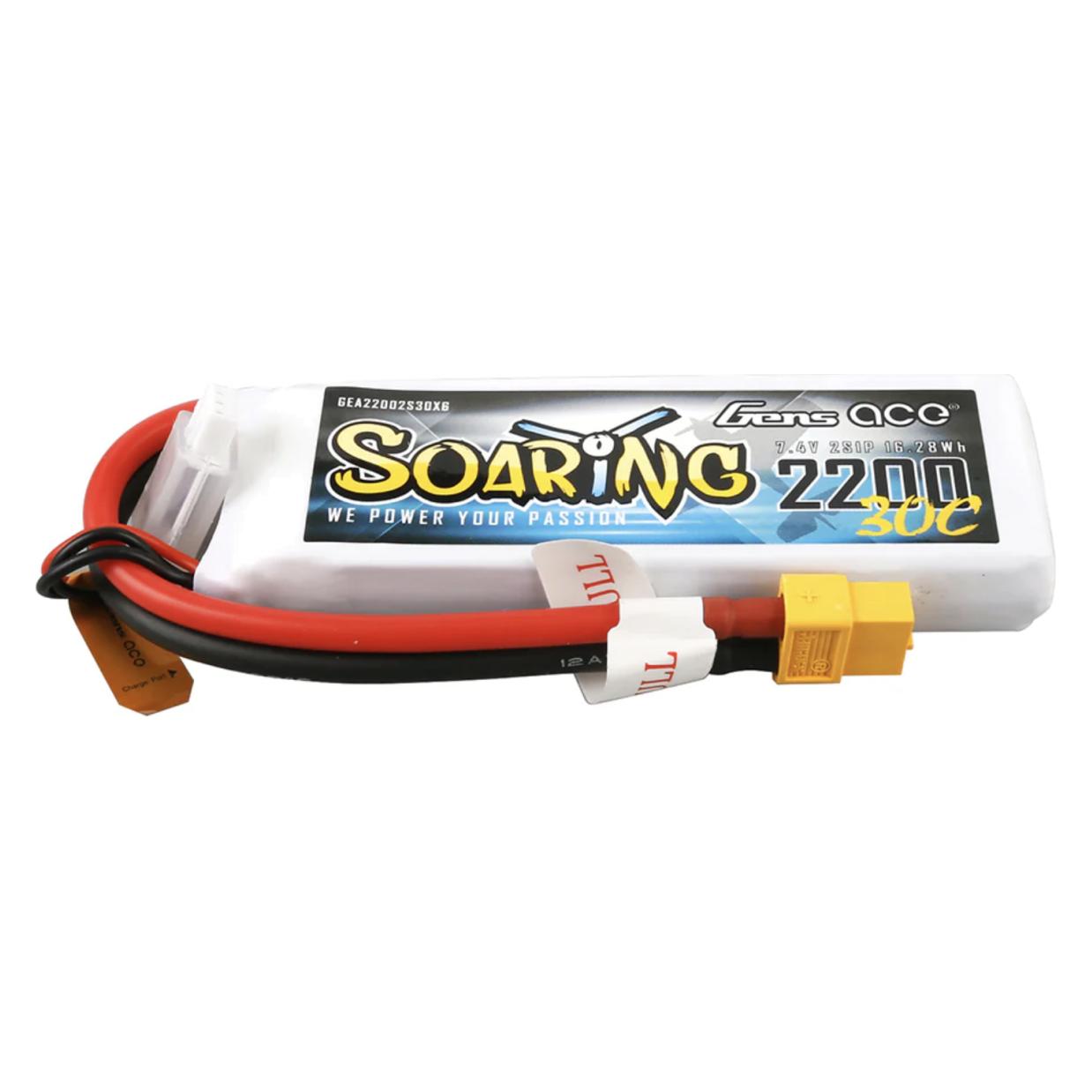 Gens Ace Akumulator G-Tech Soaring 2200mAh 7.4V 30C 2S1P XT60 (2200 mAh, 7.40 V) (GEA222S30X6GT)