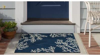 Lush Decor Esencia Coral Edge Indoor/Outdoor Mat